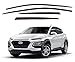 KD SAFE Safe Smoke Window Visor Sun Rain Vent Guard 4 Pcs Set Out Channel Visor Black Compatible with Hyundai Kona Kona 20182020 Smoke - Image 2