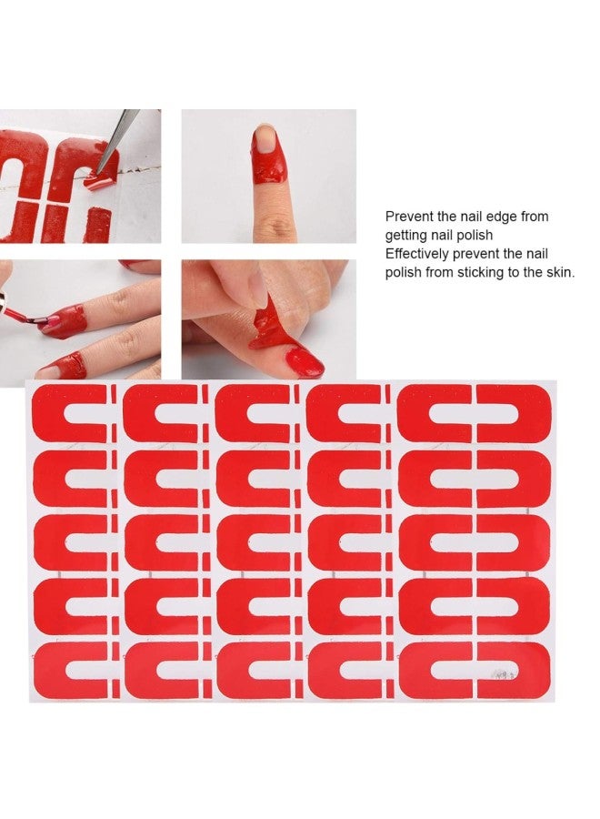 Nail Art Protector Cover, 5-50 Pcs Nail Art Protector Cover Peel Off Nail Tapes Skin Barrier Spill Proof Sticker for Salon and Household  - Image 3