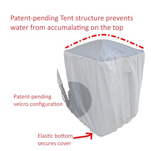 A1 Shades 26x26 Patent Pending A1 AC Cover for Outside Unit Central Air conditioner Cover AC unit Covers for Outdoor Fits up to 26 x 26 x height2632 inches - Image 3