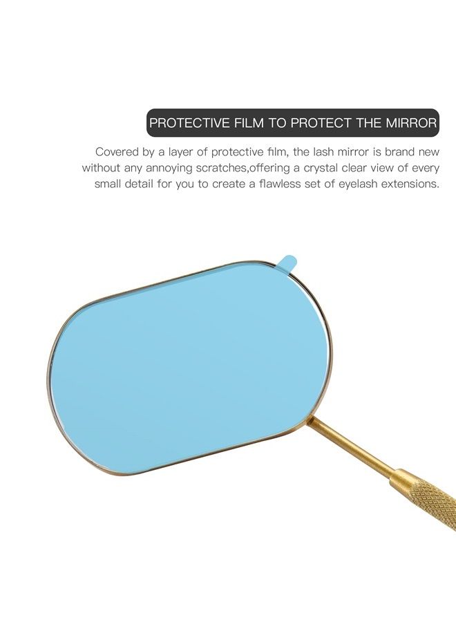 Pretty memory Large Lash Mirror, Stainless Steel Eyelash Mirror, Makeup Mirror for Lash Extension Supplies (Gold) - Image 5