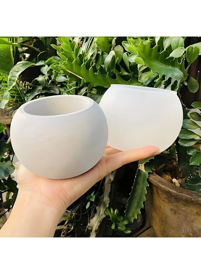 Large Round Flower Pot Mold Non Stick Silicone Cup For Succulent Vase Candle Resin Crafts - Image 3
