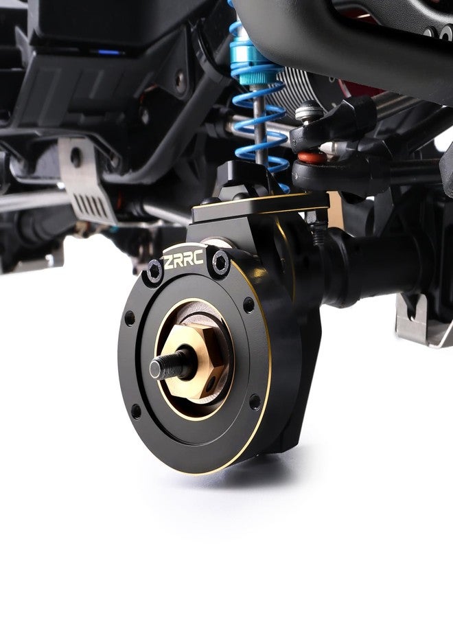 ZRRC Heavy Duty Brass Portal Cover Weight Steering Knuckle Caps Counterweight for Traxxas TRX-4 1/10 RC Crawler Outer Portal Drive Housings Beadlock Upgrade Weights Down Low for Lower CG (Black Brass) - Image 1