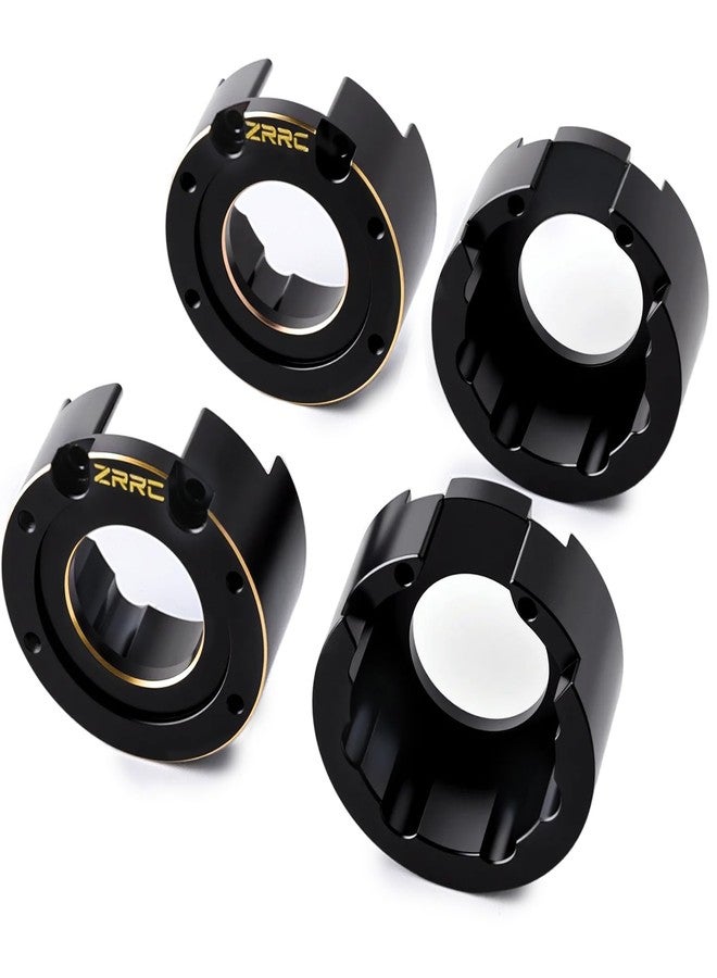 ZRRC Heavy Duty Brass Portal Cover Weight Steering Knuckle Caps Counterweight for Traxxas TRX-4 1/10 RC Crawler Outer Portal Drive Housings Beadlock Upgrade Weights Down Low for Lower CG (Black Brass) - Image 2