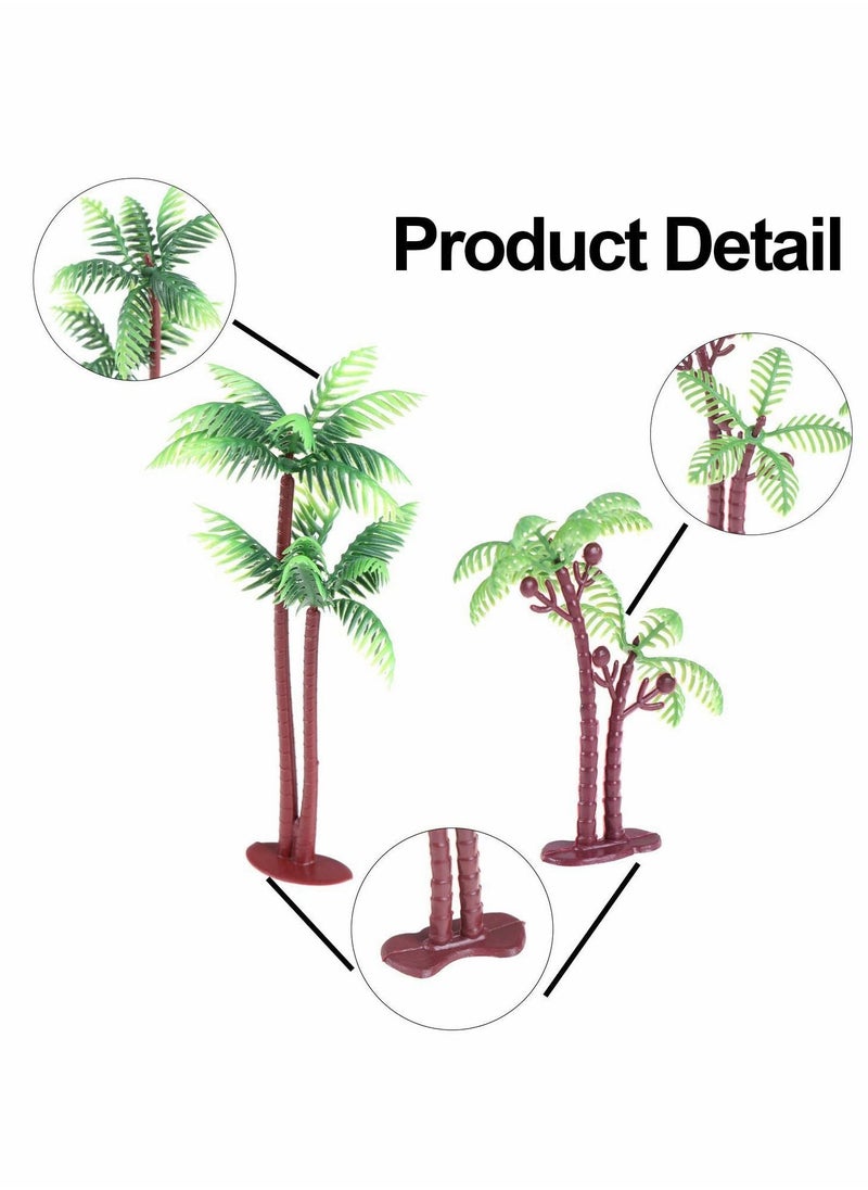 Y&D Plastic Green Palm Tree, Cupcake Topper Coconuts Tree for Parties Decorations  - Image 4
