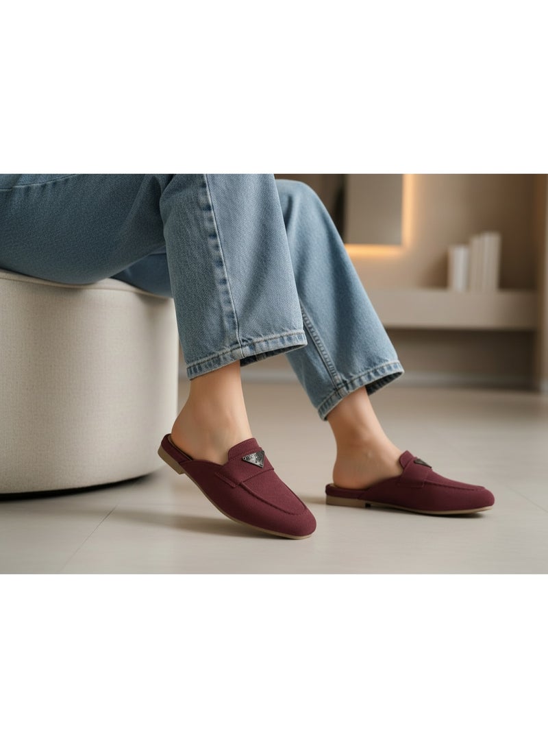 لايف ستيلاش  حذاء مسطح من جلد الغزال ستايل SB-24 - نبيتي - Image 1