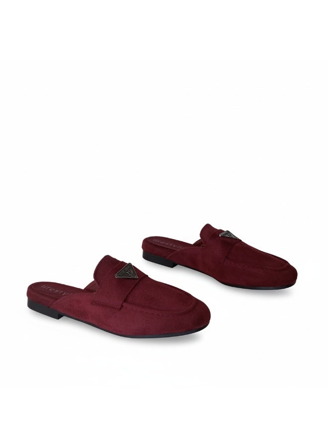 لايف ستيلاش  حذاء مسطح من جلد الغزال ستايل SB-24 - نبيتي - Image 3