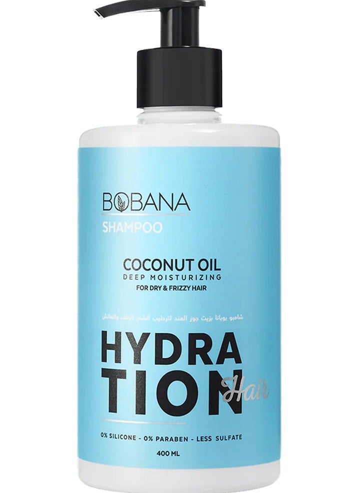 بوبانا شامبو بزيت جوز الهند المرطب للشعر الجاف والمجعد 400 مل