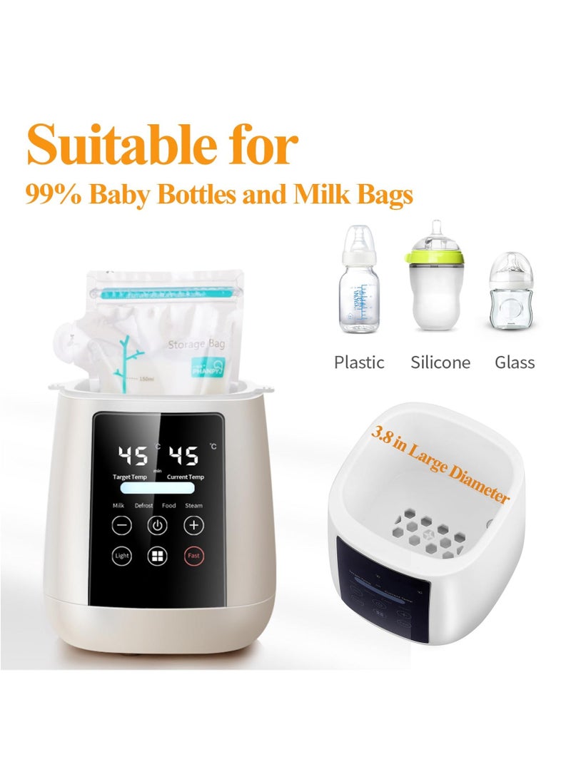Generic Baby Bottle Warmer, Fast Baby Milk Warmer with Accurate Temperature Control for Breastmilk or Formula, 48H Thermostat, with Defrost, Night Light, Heat Baby Food Jars Function, White  - Image 5