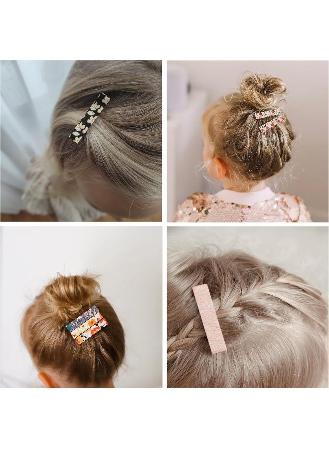 FANCY CLOUDS Hair Clips for Girls Women Toddler Baby,Assorted 20Pcs Flower Fabric Fully Lined Small Alligator Clips Hair Accessories for Teens Child Kids Gifts - Image 3
