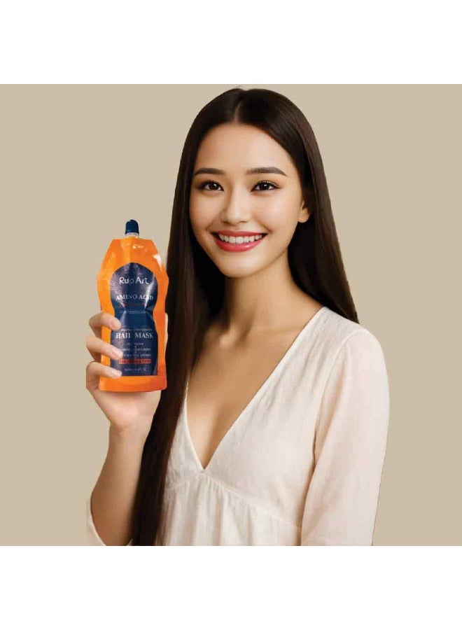 Rup Art Intensive Hair Mask Is Designed For Deep Repair Restoring Elasticity And Luster While Transforming Even The Most Damaged Locks Enriched With Jojoba Oil Amino Acids And Pure Keratin Enjoy A Professional Spa Treatment At Home Sulfatefree Long Lasting Fragrance 500 ml - Image 3