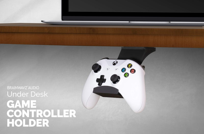 BRAINWAVZ حامل وحدة التحكم تحت المكتب BRAINWAVZ لجهاز XBOX One وSwitch وPS4 وPC وSteam وSteelseries ومعظم وحدات التحكم في الألعاب، بدون مسامير، شريط VHB (أسود، تحسين الالتصاق نوفمبر 2019) - Image 5