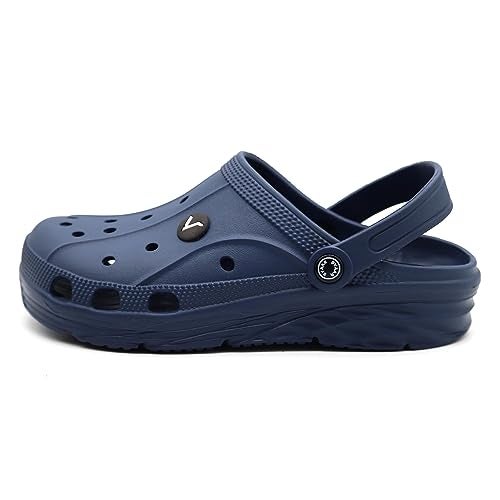 SVAAR Men's Lightweight Classic Clogs, Sandals with Adjustable Back Strap For Men Navy Blue, 11 UK - Image 3