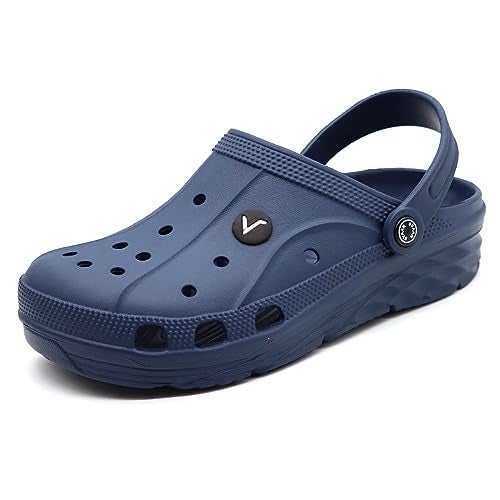 SVAAR Men's Lightweight Classic Clogs, Sandals with Adjustable Back Strap For Men Navy Blue, 11 UK - Image 2