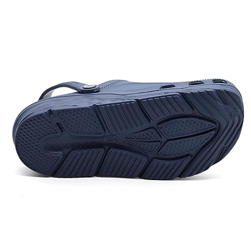 SVAAR Men's Lightweight Classic Clogs, Sandals with Adjustable Back Strap For Men Navy Blue, 11 UK - Image 5