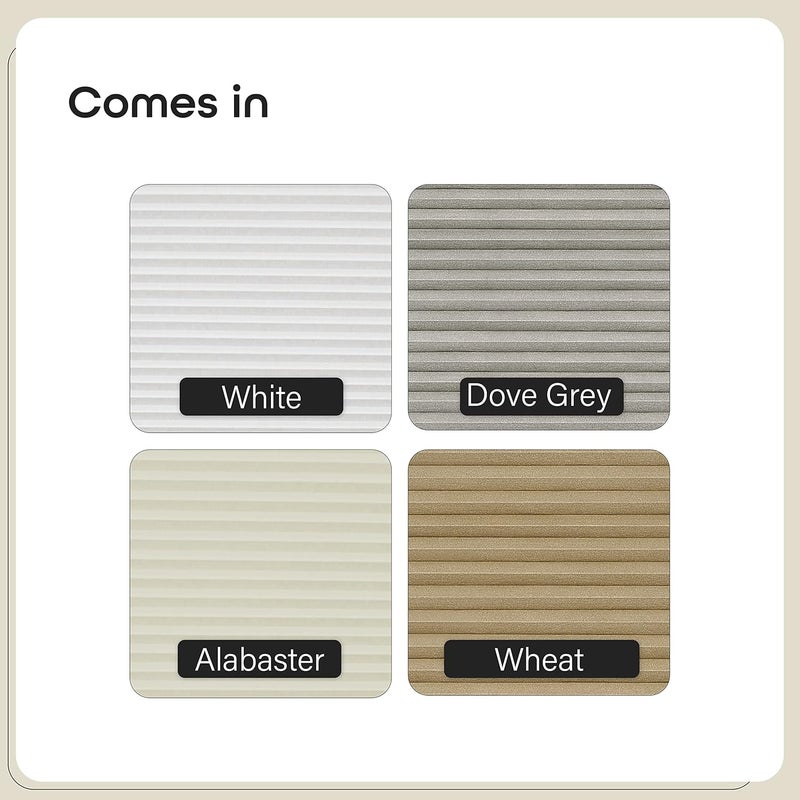 Achim Cordless Cellular Pleated Window Shades - 35 Inch Width, 64 Inch Length - White - Light Filtering Top-Down Honeycomb Pull Down Blinds for Windows and Skylights by Home Decor - Image 5