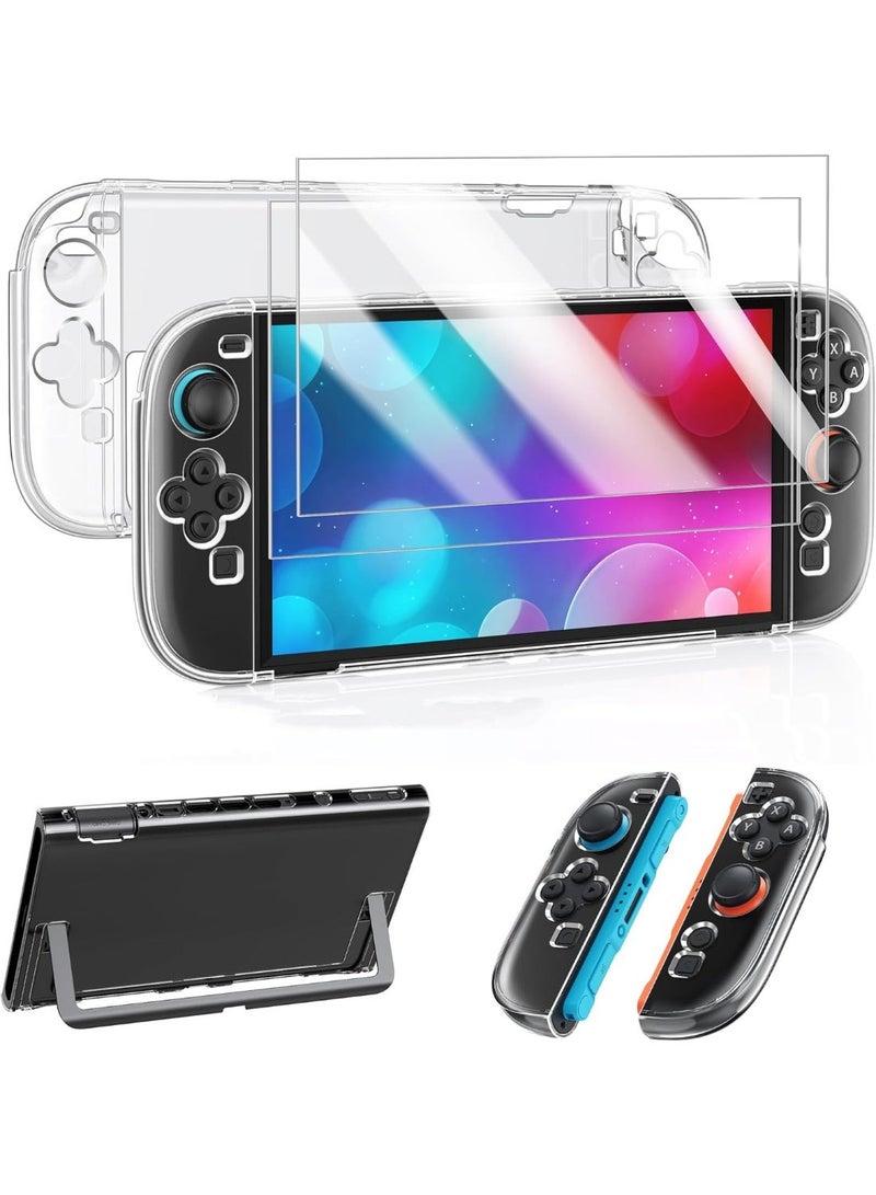 Bukela Clear Case Suitable for Nintendo Switch 2 Dockable Protective Cover with Shockproof Design Transparent Hard Shell Fits for Switch 2 & Joy-Cons (2025 Model) - Image 1