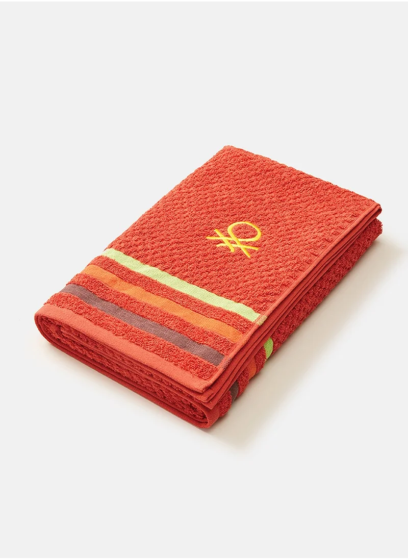 يونايتد كولورز أوف بينتيون United Colors of Benetton Rainbow  Scarlet Red Bath Towel 450 GSM