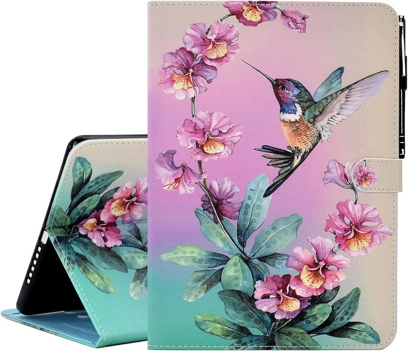 KEROM All-New Amazon Fire HD 10 Tablet Case & Fire HD 10 Plus Tablet Case (11th Generation, 2021 Release), PU Leather Stand Cover Case for Fire HD 10 & 10 Plus Tablet 11th Gen, Auto Wake/Sleep, Bird - Image 1