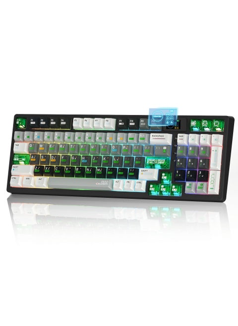 M90 Wireless Mechanical Keyboard with Multimedia Display,Tri-Mode BT/2.4G/USB-C Gaming Keyboard,Hot Swappable Custom Keyboard RGB,POM Linear Switch,PBT Keycaps for PC/Tablet/Xbox/PS4/PS5