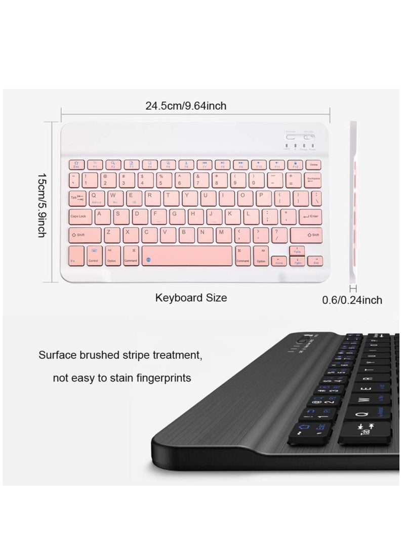 Rechargeable Bluetooth Keyboard and Mouse Combo Ultra-Slim Portable Compact Wireless Mouse Keyboard Set for Android Windows Tablet Cell Phone iPhone iPad Pro Air Mini, iPad OS/iOS - Image 5