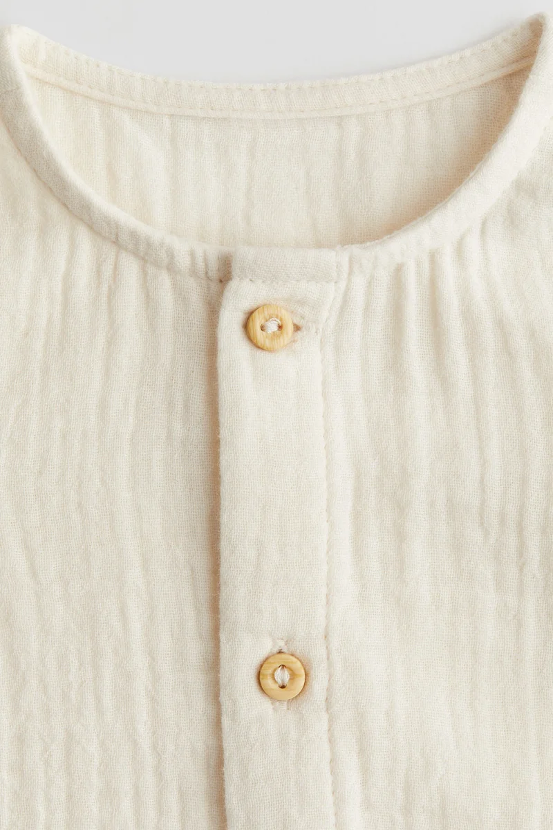 H&M Cotton muslin romper suit