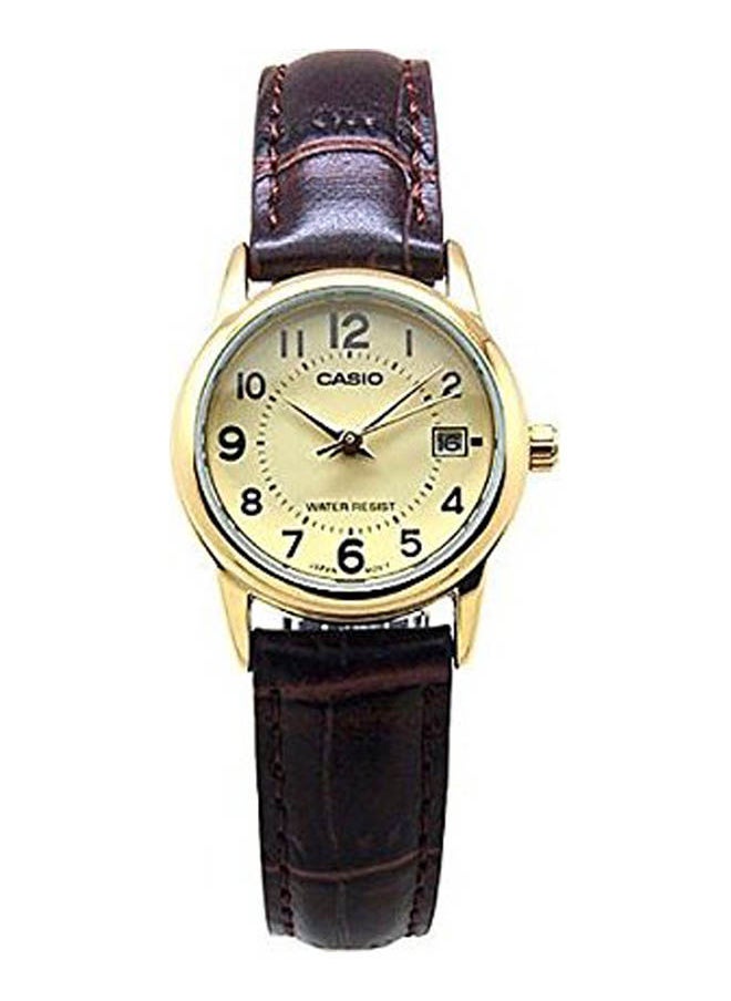 CASIO - ساعة جلدية تناظرية LTP-V002GL-9BUDF - Image 1