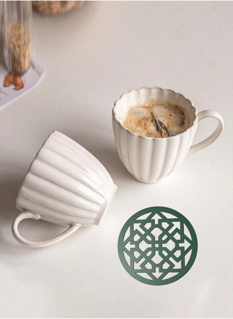 ماركة غير محددة - مجموعة قواعد أكواب هندسية بأحدث تقنيات قص الليزر (4 قطع) - Image 1
