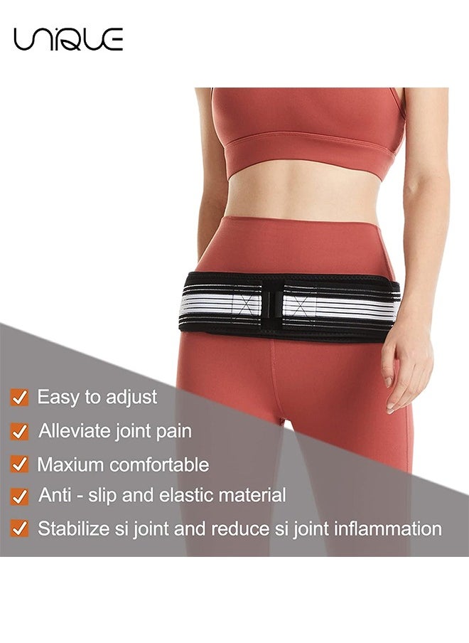 Unique Sacroiliac SI Joint Hip Belt, Lower Back Support Brace Hip Braces for Hip Pain Alleviate Sciatic Anti-Slip Sacroiliac Belt Pilling-Resistant Pelvic Belt for Men Women  - Image 2