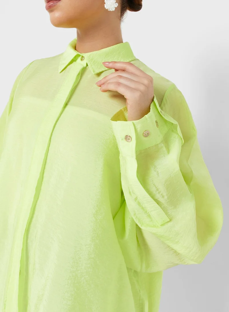 Nocturne Oversized Button Down Shirt