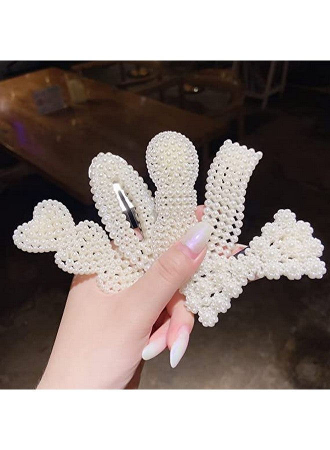 LIVECOOL pack of 15 Style Pearl Flower Lock Pin Tic Tak Hair Clip Hair Accessories set For Women And Girls (Multicolor Desginee) Hair Accessories For Women Stylish Hair Jewellery - Image 4