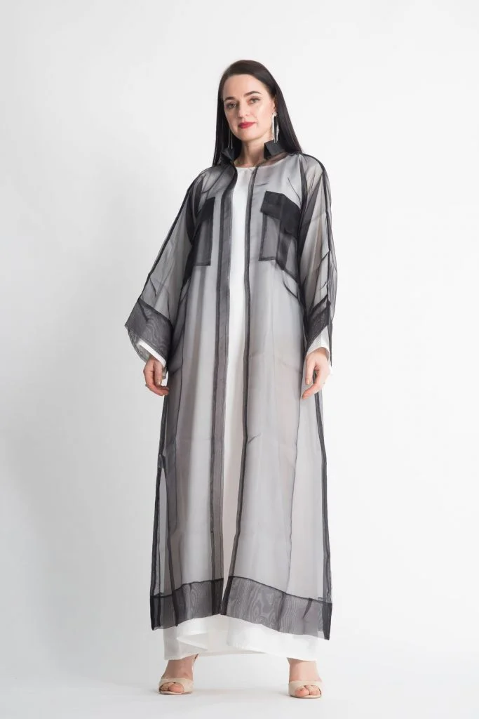 Moistreet Pocket Detailed Shear Abaya