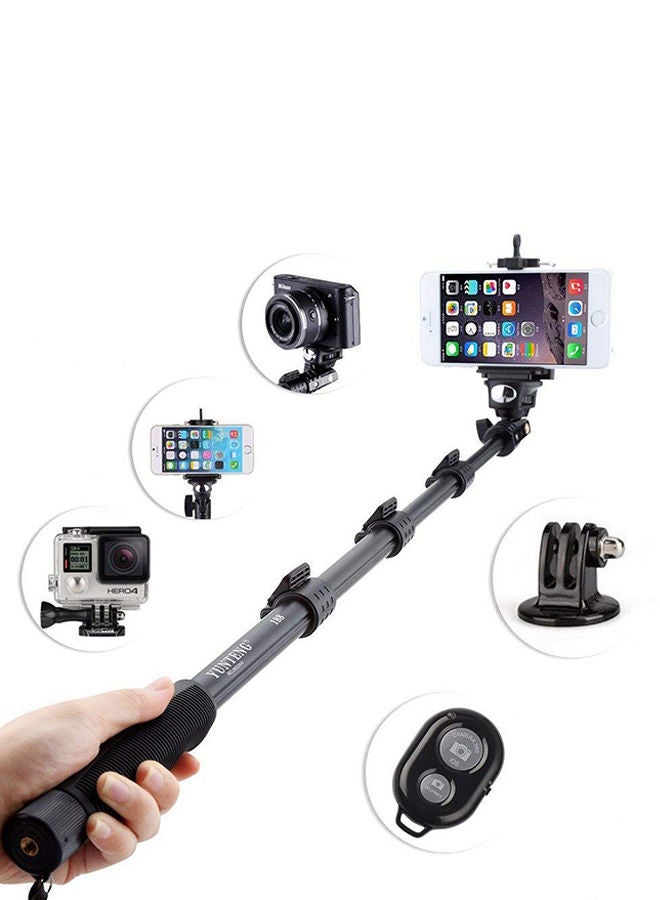 NIBEMINENT Bluetooth Monopod Selfie Stick With Remote And Tripod Mount Adapter Black - Image 3