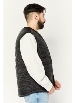 Volcom Men Quilted Reversible  Vest Jacket, Black  - Image 4