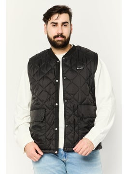 Volcom Men Quilted Reversible  Vest Jacket, Black  - Image 1