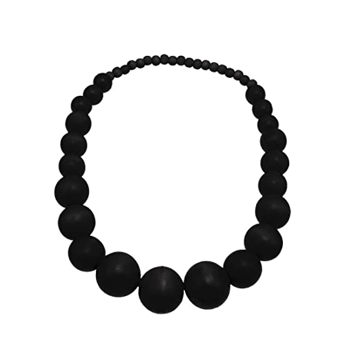 COLORFUL BLING Ethnic Chunky Natural Wood Bead Necklace for Men Women Unisex Handmade Africa Wooden Beaded Chain Strand Necklaces Statement Hip Hop Jewelryblack - Image 1