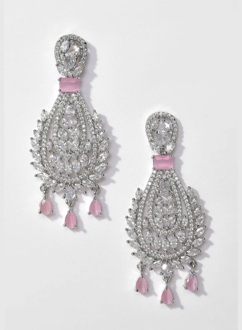 SOHI American Diamond Silver Plated Earring