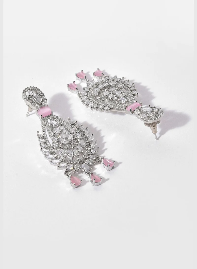 SOHI American Diamond Silver Plated Earring