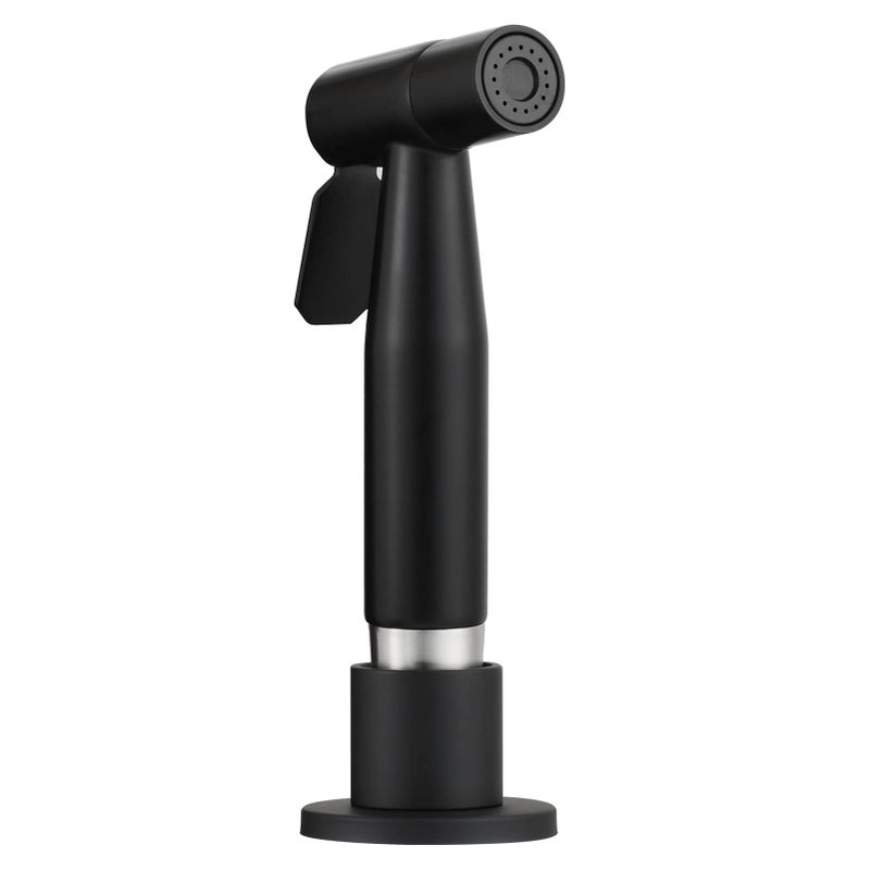 CIENCIA Kitchen Sink Side Sprayer Set Stainless Steel Pull Out Spray Head with Hose and Holder Black WS030CF
