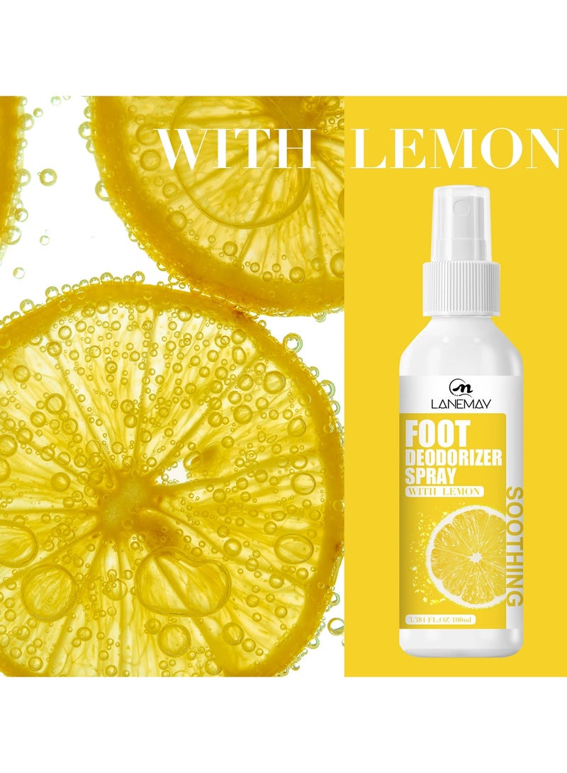 LANEMAY Orange Scent Foot Spray – Antifungal Odor Removal Foot Care Spray, Quick Drying & Refreshing Portable Formula - Image 1