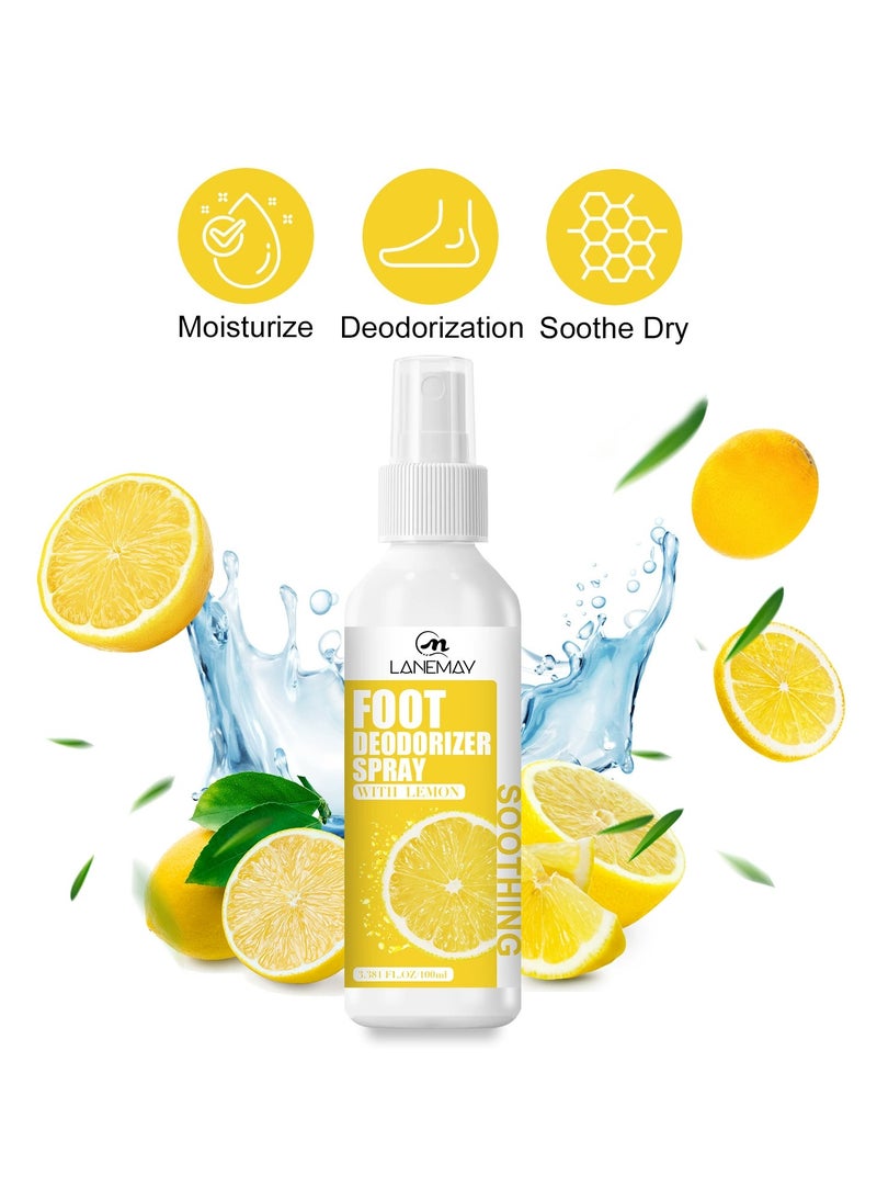 LANEMAY Orange Scent Foot Spray – Antifungal Odor Removal Foot Care Spray, Quick Drying & Refreshing Portable Formula - Image 3