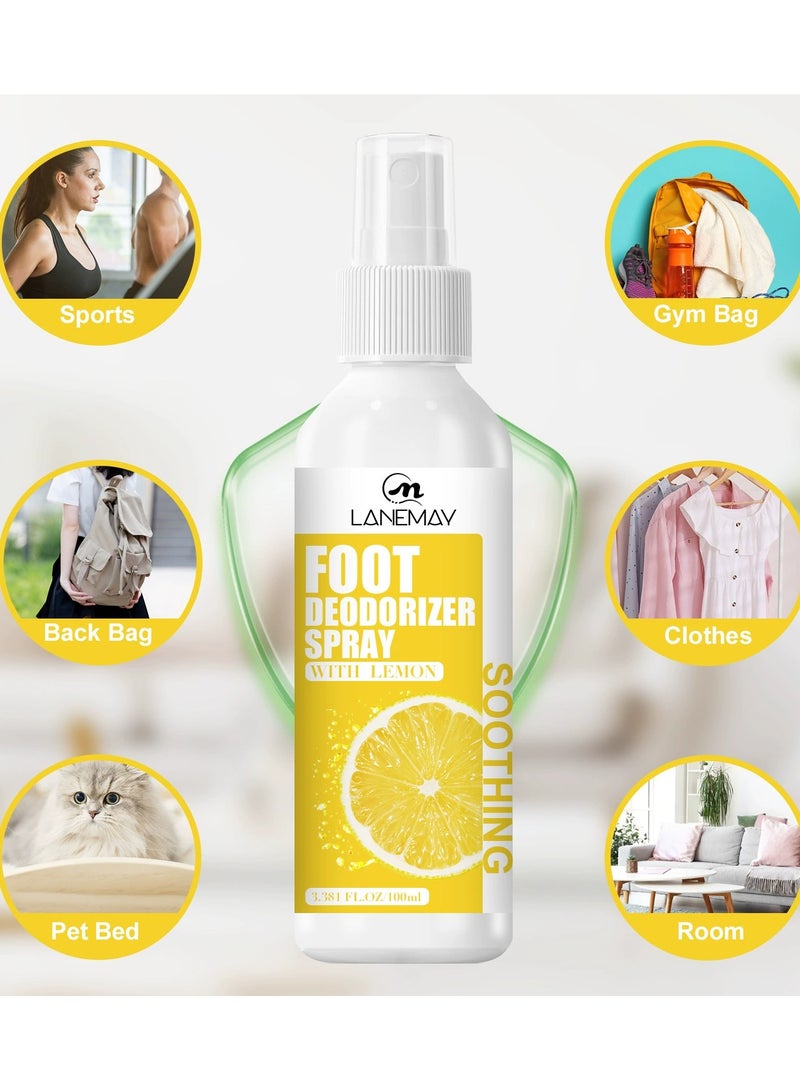 LANEMAY Orange Scent Foot Spray – Antifungal Odor Removal Foot Care Spray, Quick Drying & Refreshing Portable Formula - Image 4
