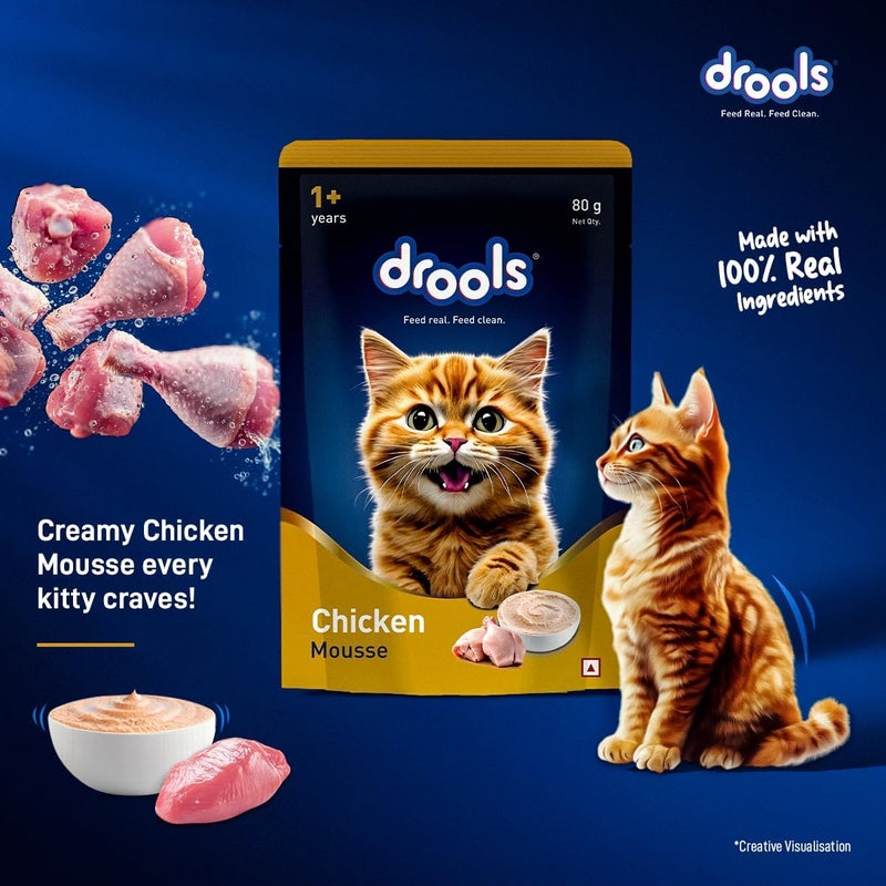 Drools Cat Chicken Mousse 80g - Grain Free, High Protein, Easy to Digest - Image 3