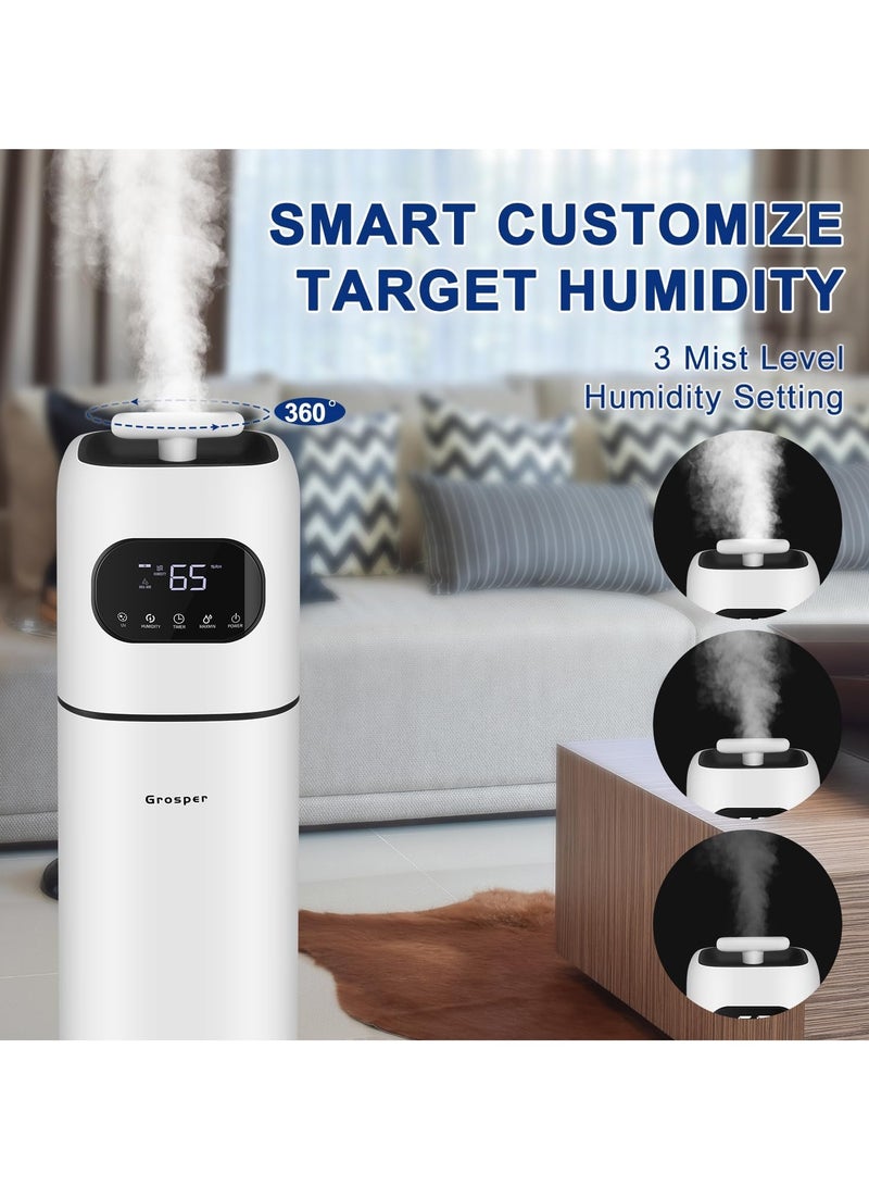 DOMA Humidifier, 8L, Ultrasonic Cool Mist, Temporary, Special UV Light Bacteria Air Purifier, Top Filled, Suitable for Kids, Adults, Yoga, Sleep, Office, Home  - Image 3