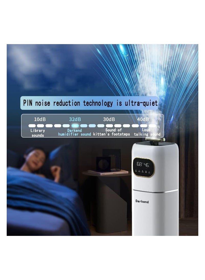 DOMA Humidifier, 8L, Ultrasonic Cool Mist, Temporary, Special UV Light Bacteria Air Purifier, Top Filled, Suitable for Kids, Adults, Yoga, Sleep, Office, Home  - Image 4