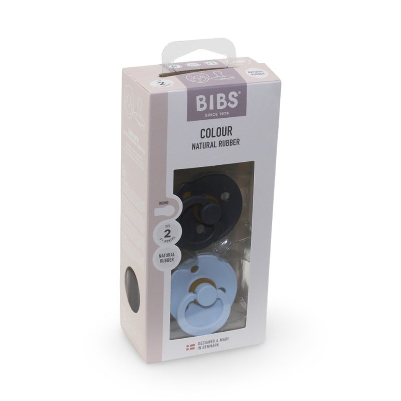 BIBS لهاية Colour 2 Pack Latex Size 2 – Iron/لبني