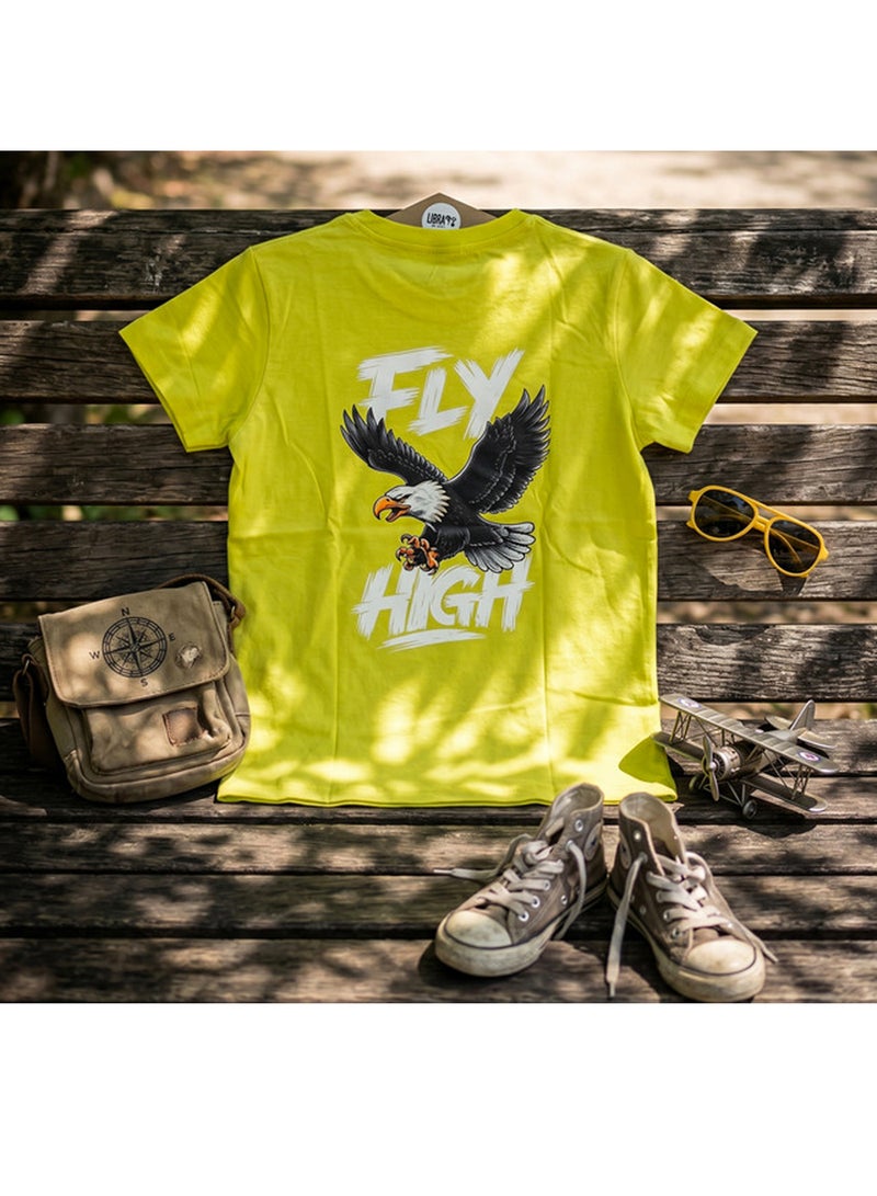 Andora "Fly High" Printed Regular Fit Boys T-Shirt - Yellow - Image 4