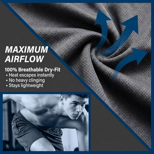 Ultra Performance Mens 5 Pack Athletic Running Shorts, Loose fit Basketball Gym Workout Shorts for Men with Zippered Pockets - Image 3