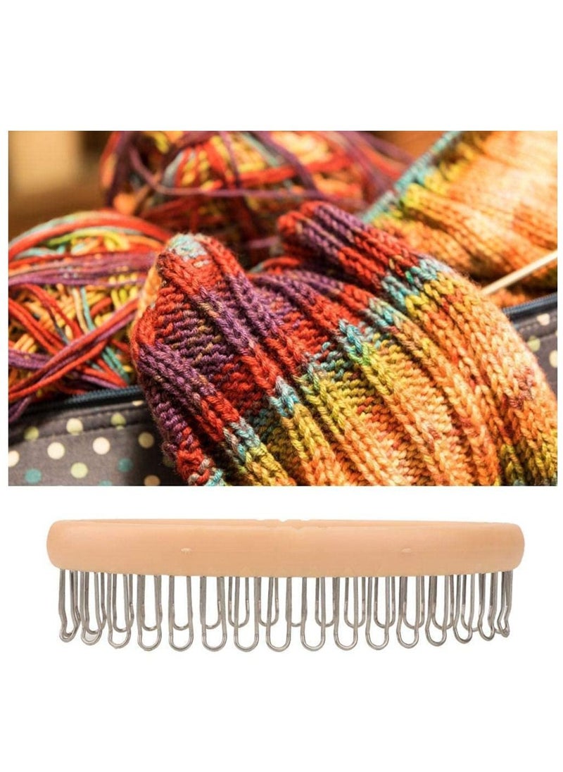 Y&D - Sock Knitting Looms, Oval Shape Loom Set, Includes 32 Hooks Medium Loom, Knit Hook and Sewing Needles, for Ladies, Men, Kids Babies Socks, Stationary Maker - Image 1