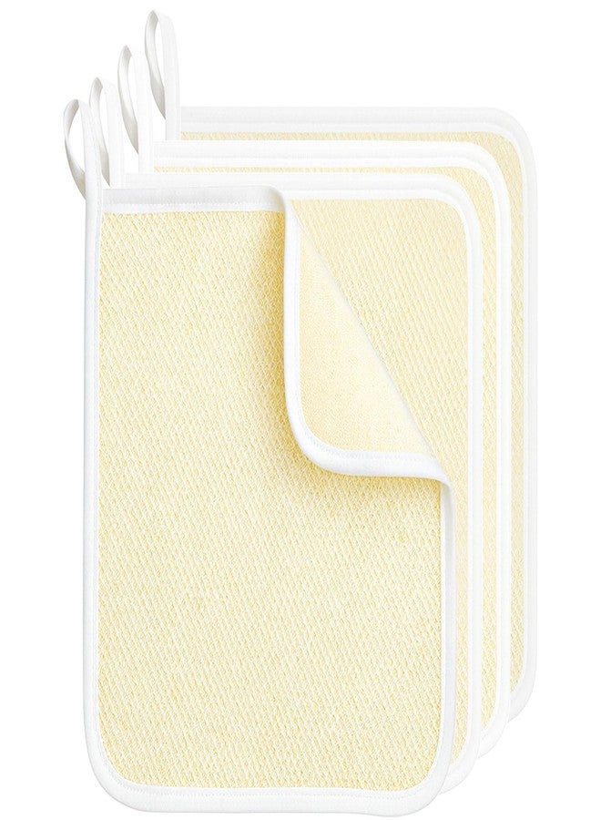 Brvlsoc 4PCS Exfoliating Bath Towels – Dual-Texture Face & Body Washcloths for Scrub, Massage & Skincare, Quick-Dry Shower Cloths for Men & Women - Image 1