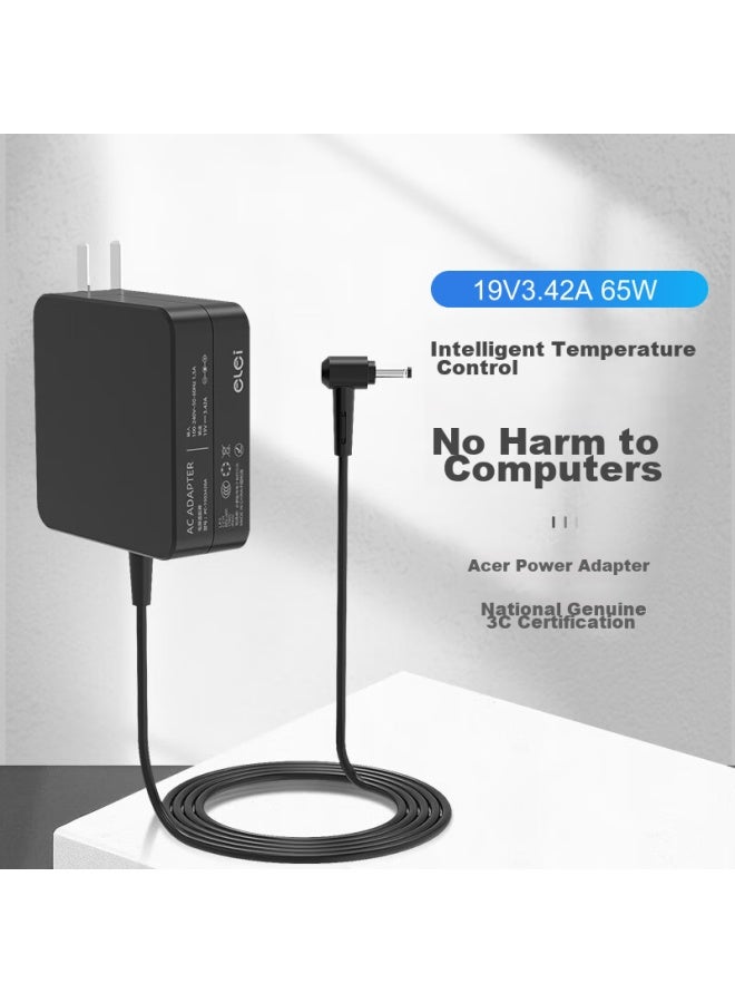Elei Honor Acer Laptop Charger Cable, 19v 3.42a 65w, Laptop Power Adapter, Compatible With 4750g 4740g 3810t, Charger Power Cord 5.5*1.7 - Image 1